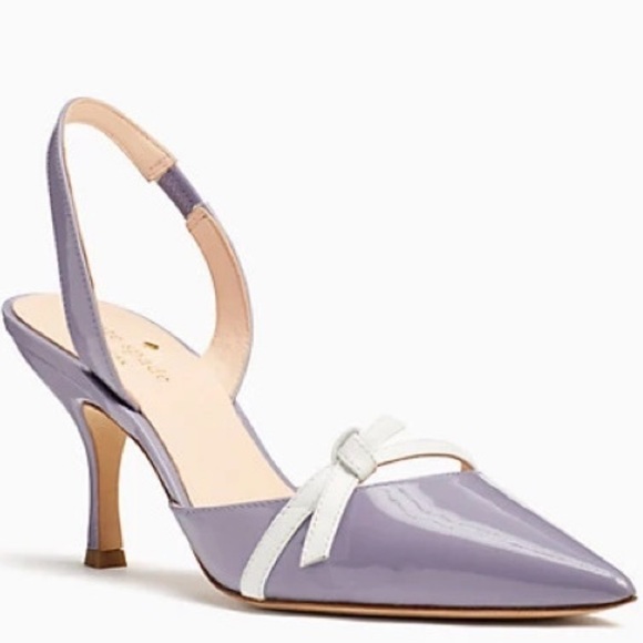 Kate Spade Sibelle Patent Leather Slingback Kitten Heels Size 7.5 - Picture 10 of 10